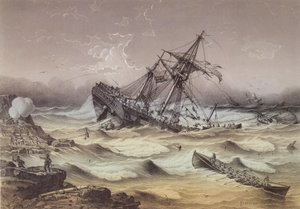 Rescue of a stranded Indiaman.